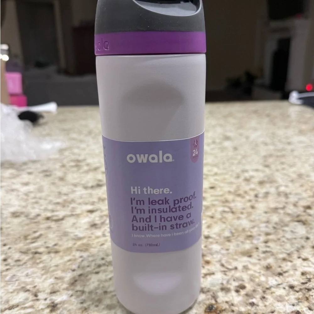 Owala Purple Insulated Tumbler with Straw 24oz